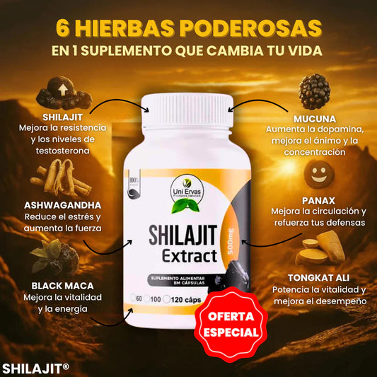 Hercules Shilajit® ORIGINAL - 60 Cápsulas  –  Energía, Vitalidad y Testosterona Natural