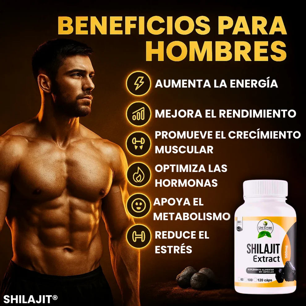 Hercules Shilajit® ORIGINAL - 60 Cápsulas  –  Energía, Vitalidad y Testosterona Natural
