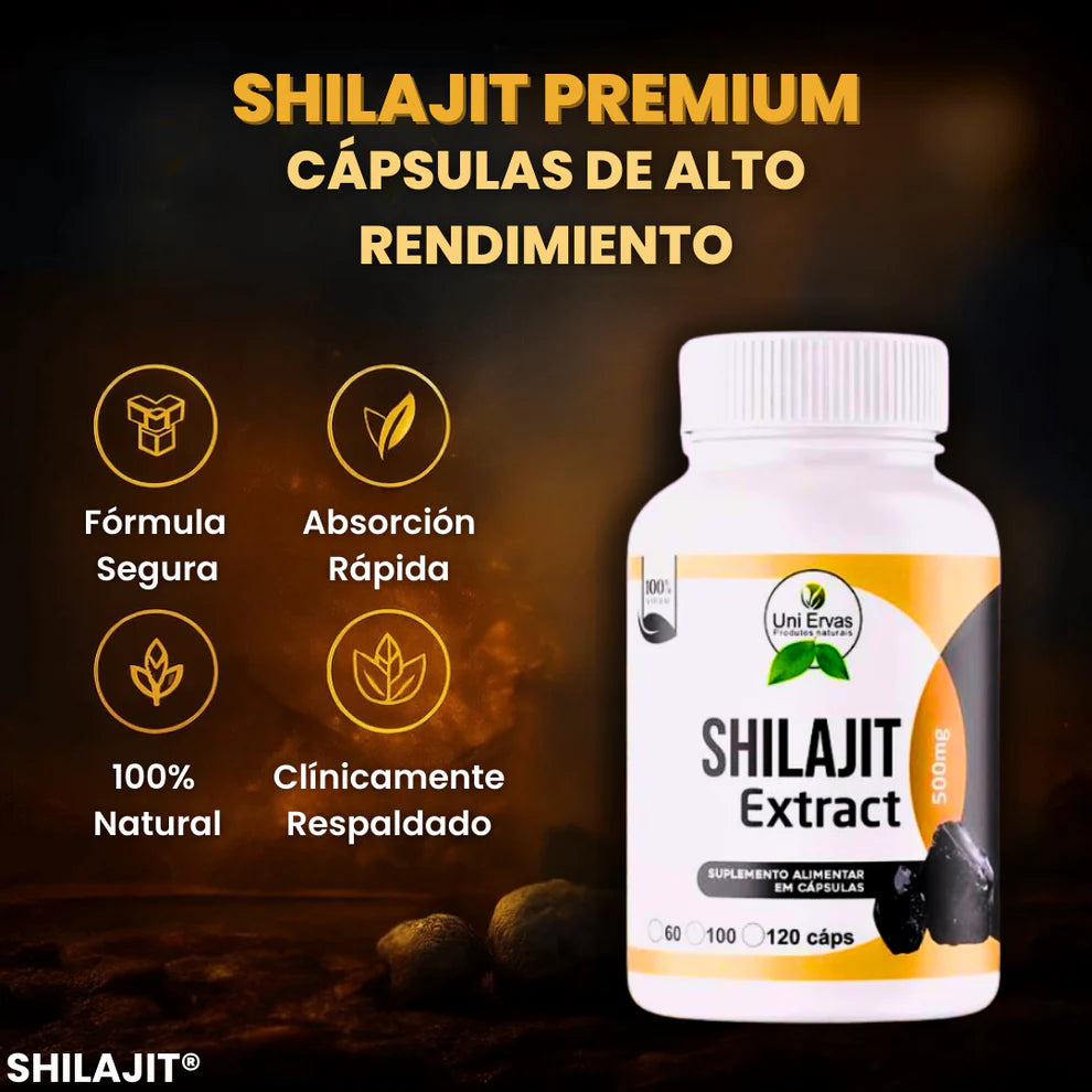 Hercules Shilajit® ORIGINAL - 60 Cápsulas  –  Energía, Vitalidad y Testosterona Natural