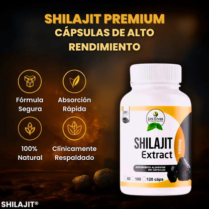 Hercules Shilajit® ORIGINAL - 60 Cápsulas  –  Energía, Vitalidad y Testosterona Natural