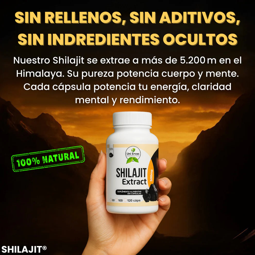 Hercules Shilajit® ORIGINAL - 60 Cápsulas  –  Energía, Vitalidad y Testosterona Natural