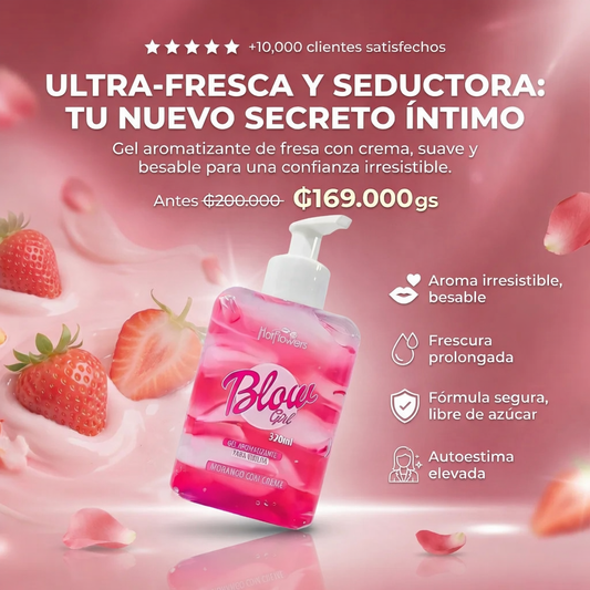 Gel aromático para ingle Blow Girl 320 ml - Fresa con crema