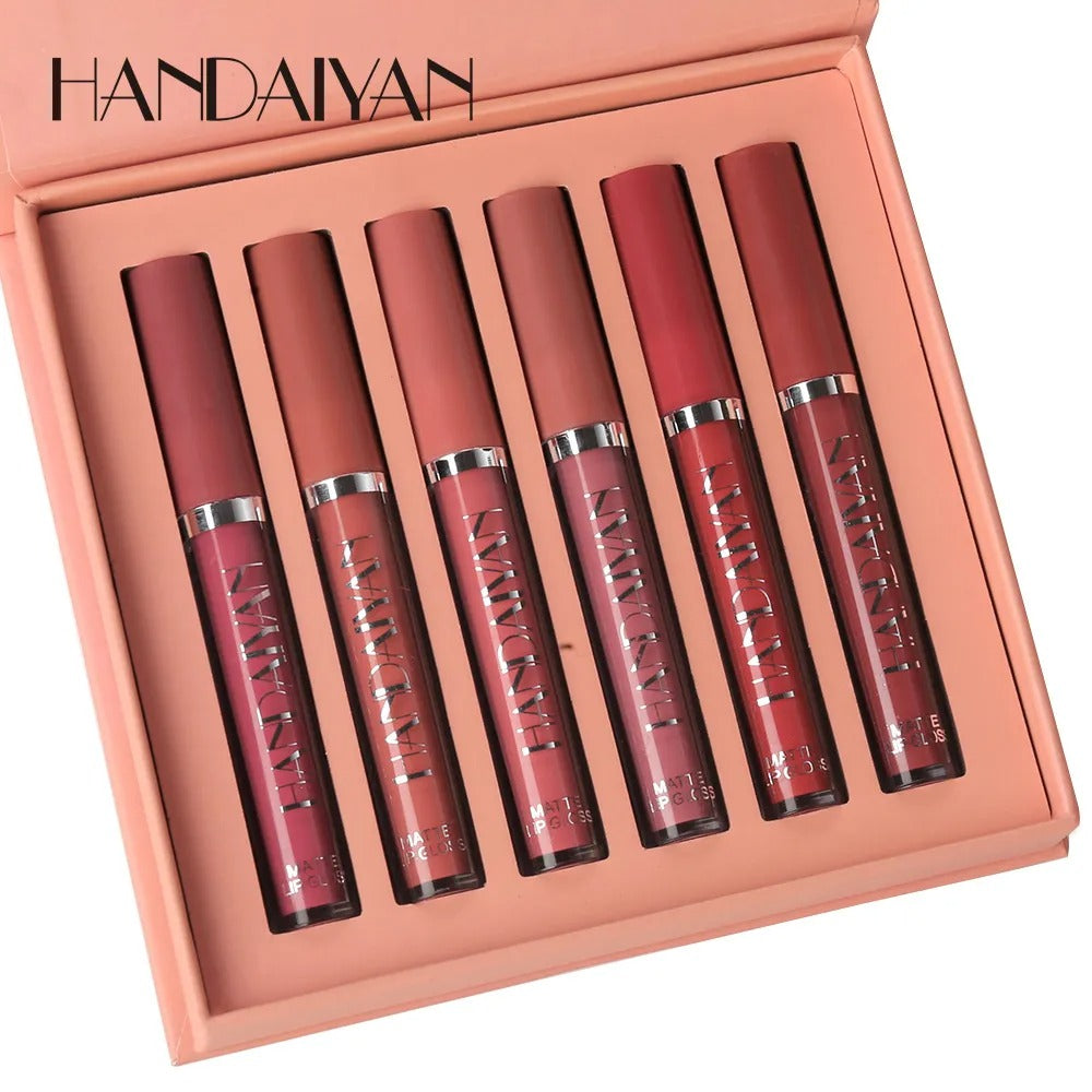 Set de 5 Labiales Mate HANAIYAN – Color Intenso que Dura Todo el Día 💄✨