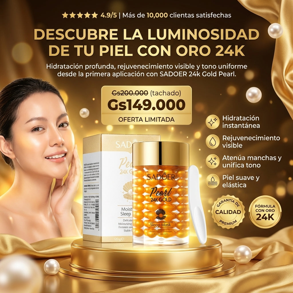 Crema facial 24k gold pearl SADOER